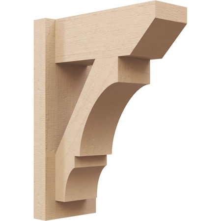 Ekena Millwork 5 1/2-in W x 12-in D x 16-in H Balboa Slat Rough Cedar Woodgrain TimberThane Outlooker, Primed Tan OUTUR055X12X16BOA24RCPR